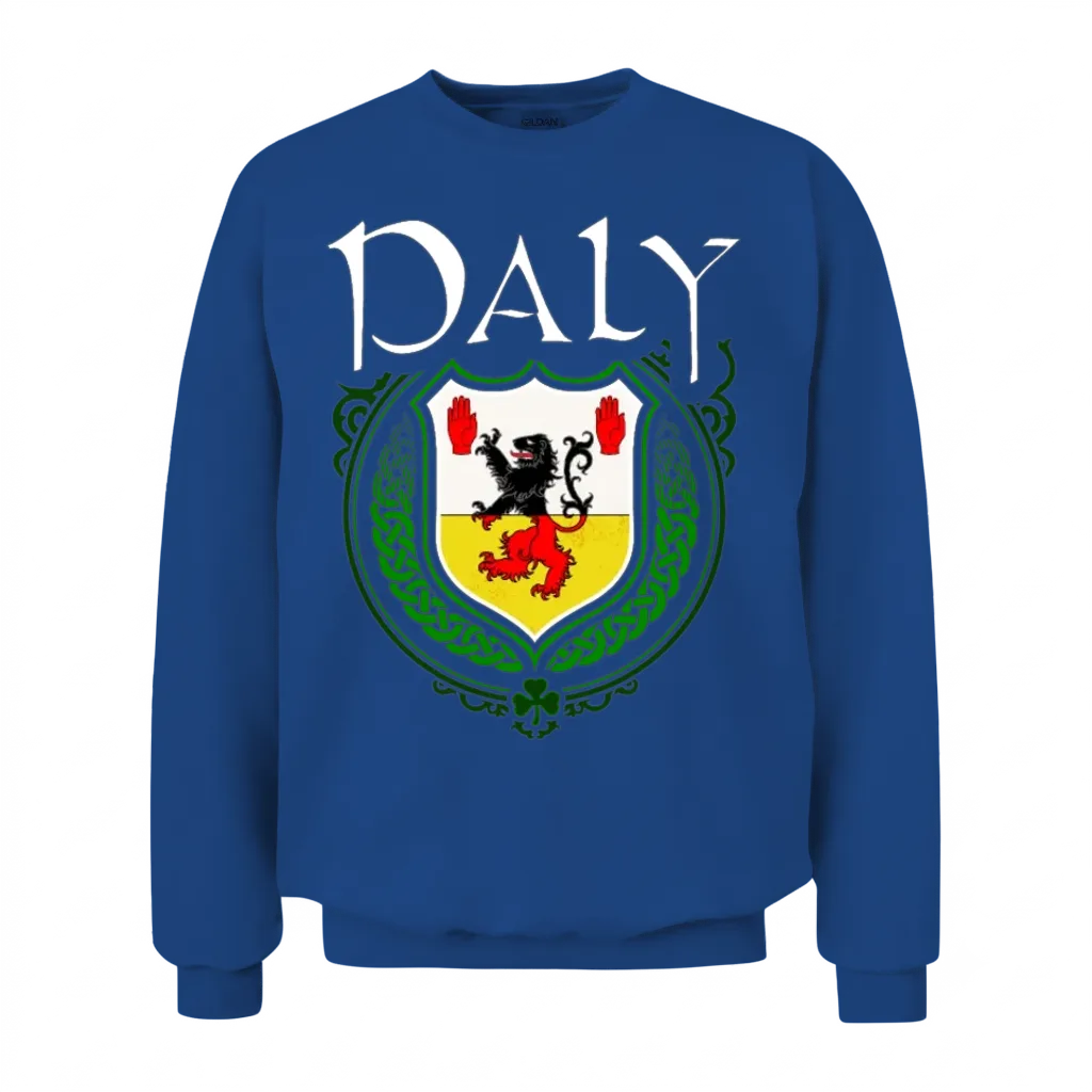 Daly Family Irish Coat of Arms Clan Crest Unisex Sweatshirt - Royal