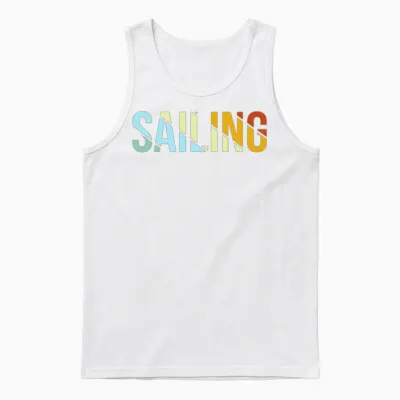 Sailing Retro Unisex Tank Top - White
