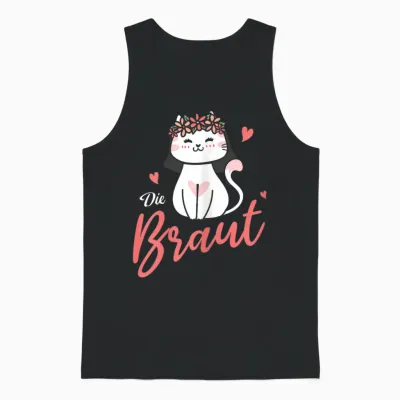 Die Braut Katze Jga Junggesellinnenabschied Hochzeit Geschen Unisex Tank Top - Black