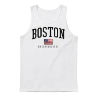 Boston Unisex Tank Top - White – 1