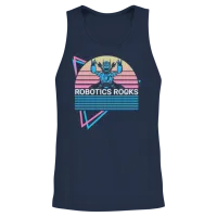Robots Retro Unisex Tank Top - Navy – 2
