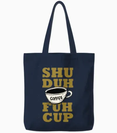 Shu Duh Fuh Cup Tote Bags - Navy