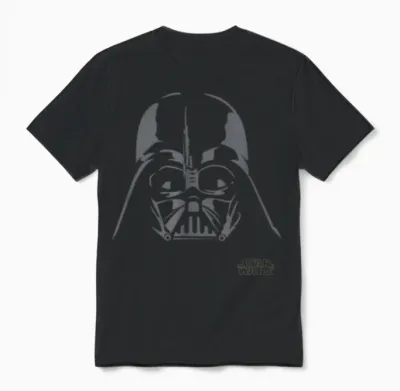 Star Wars Darth Vader Simple Helmet T-Shirt, Black Unisex T-Shirt - Black