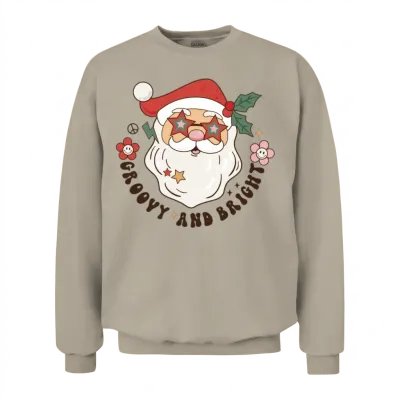 Retro Christmas Unisex Sweatshirt - Sand