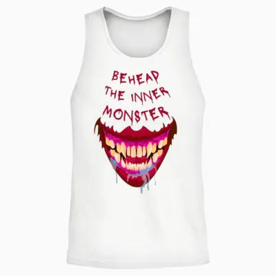 Monster Funny Cute Unisex Tank Top - White