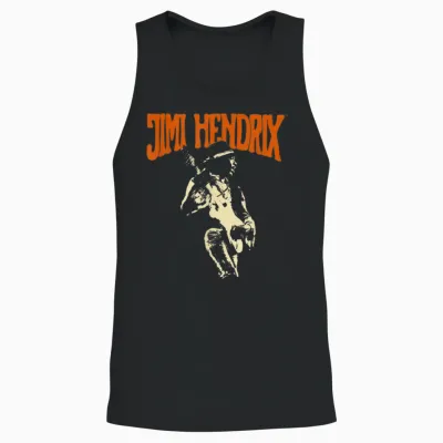 Jimi Hendrix Gitarre Unisex Tank Top - Black