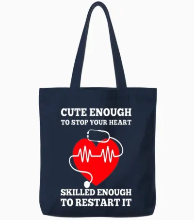 Nurse Nurse Gift Funny Nurse Tote Bags - Navy