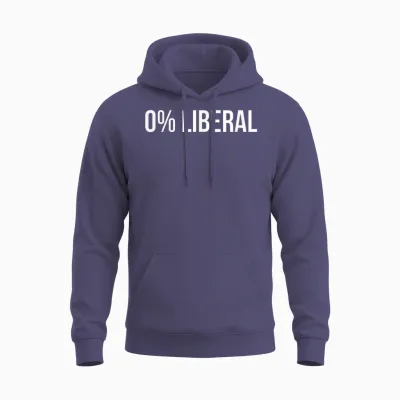 0% Liberal Zero Percent Liberal Unisex Hoodie - Heather Sport Dark Navy