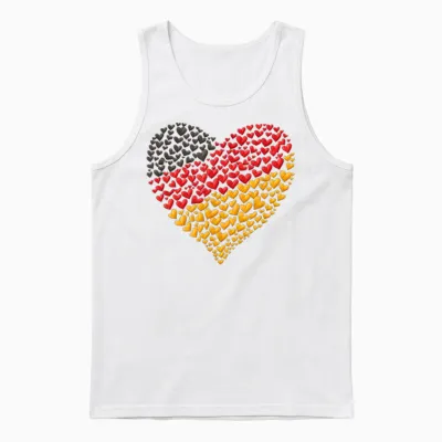 Deutschland Flagge - Herz Aus Leidenschaft Für Deutschland Unisex Tank Top - White