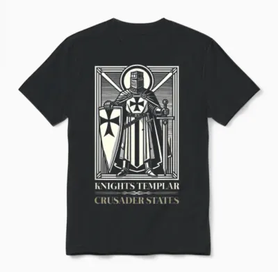 Knights Templars an Elite Unit of Military History Crusaders T-Shirt, Black, S Unisex T-Shirt - Black
