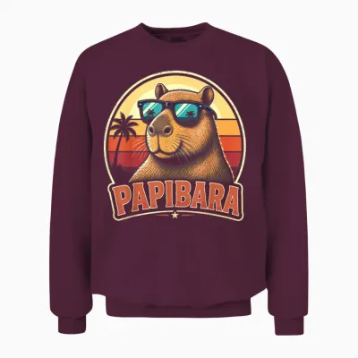 Papa Geschenk Papa Tshirt Vatertag Shirt Herren Lustig Papa Unisex Sweatshirt - Maroon