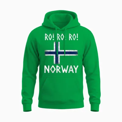 Row Norwegian Viking Norway Flag Culture Row Country Unisex Hoodie - Irish Green