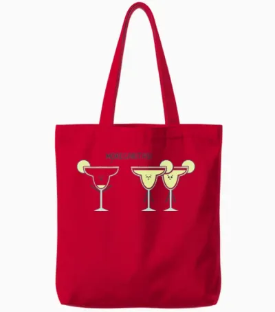 Moregaritas Funny Tote Bags - Red