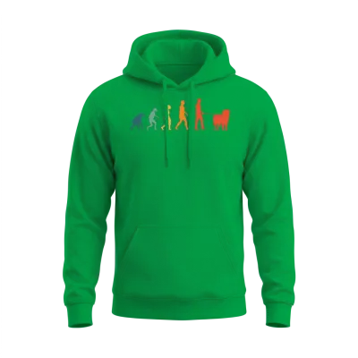 Leonberger Evolution Retro Unisex Hoodie - Irish Green
