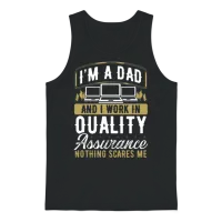 Quality Assurance Fathers Day Qa Engineering Dad Unisex Tank Top - Black – 1