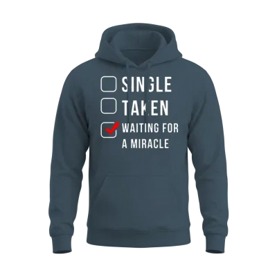 Funny Single Unisex Hoodie - Dark Heather