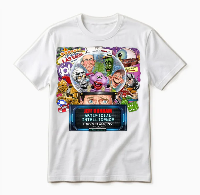 Jeff Dunham Las Vegas, Nv (2026) Unisex T-Shirt in White