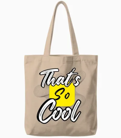 🔥 That’s So Cool Aesthetic Tee | Bold Gen Z Tote Bags - Natural