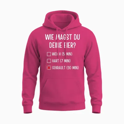 Wie Magst Du Deine Eier? Gekrault Unisex Hoodie - Heliconia
