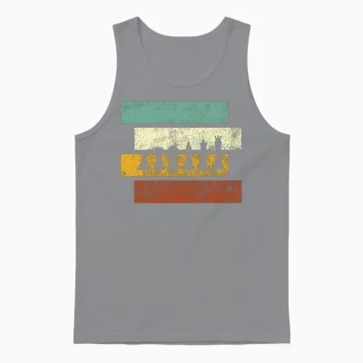 Chess Retro Unisex Tank Top - Sport Grey