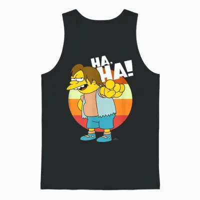 The Simpsons Nelson Haha Unisex Tank Top - Black