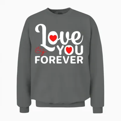 Love You Forever Gif for Her Unisex Sweatshirt - Graphite Heather