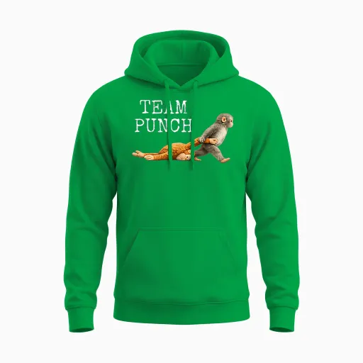 Monkey Team Punch Unisex Hoodie in Irish Green