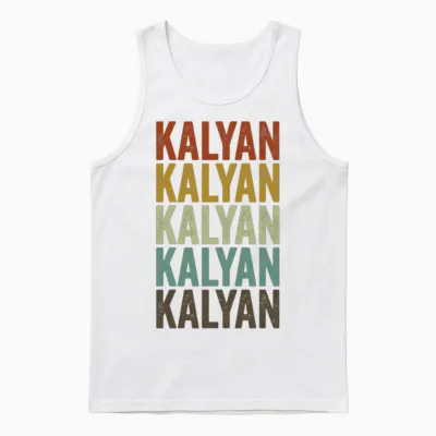 Kalyan India Retro Vintage Unisex Tank Top - White