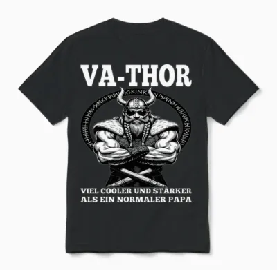 Viking Warrior Man Odin Thor Norman Walhalla Unisex T-Shirt - Black