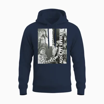 Michael Jackson 012 Back Printed Unisex Hoodie - Navy