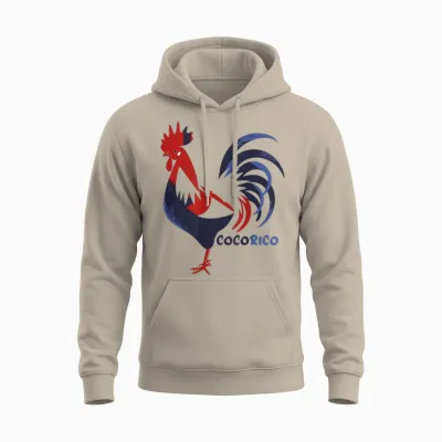 Cocorico Coq Symbol French Patriot Pride France Unisex Hoodie - Sand
