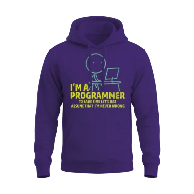 I'm Programer Funny Gifts for Computer Programmer Unisex Hoodie - Purple