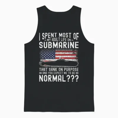 Submarine Expect Me Normal Navy Submariner Unisex Tank Top - Black