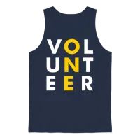 One Volunteer Funny Unisex Tank Top - Navy – 1