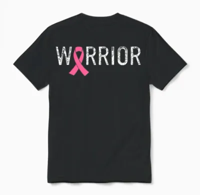 Breast Cancer Warrior, Breast Cancer Unisex T-Shirt - Black