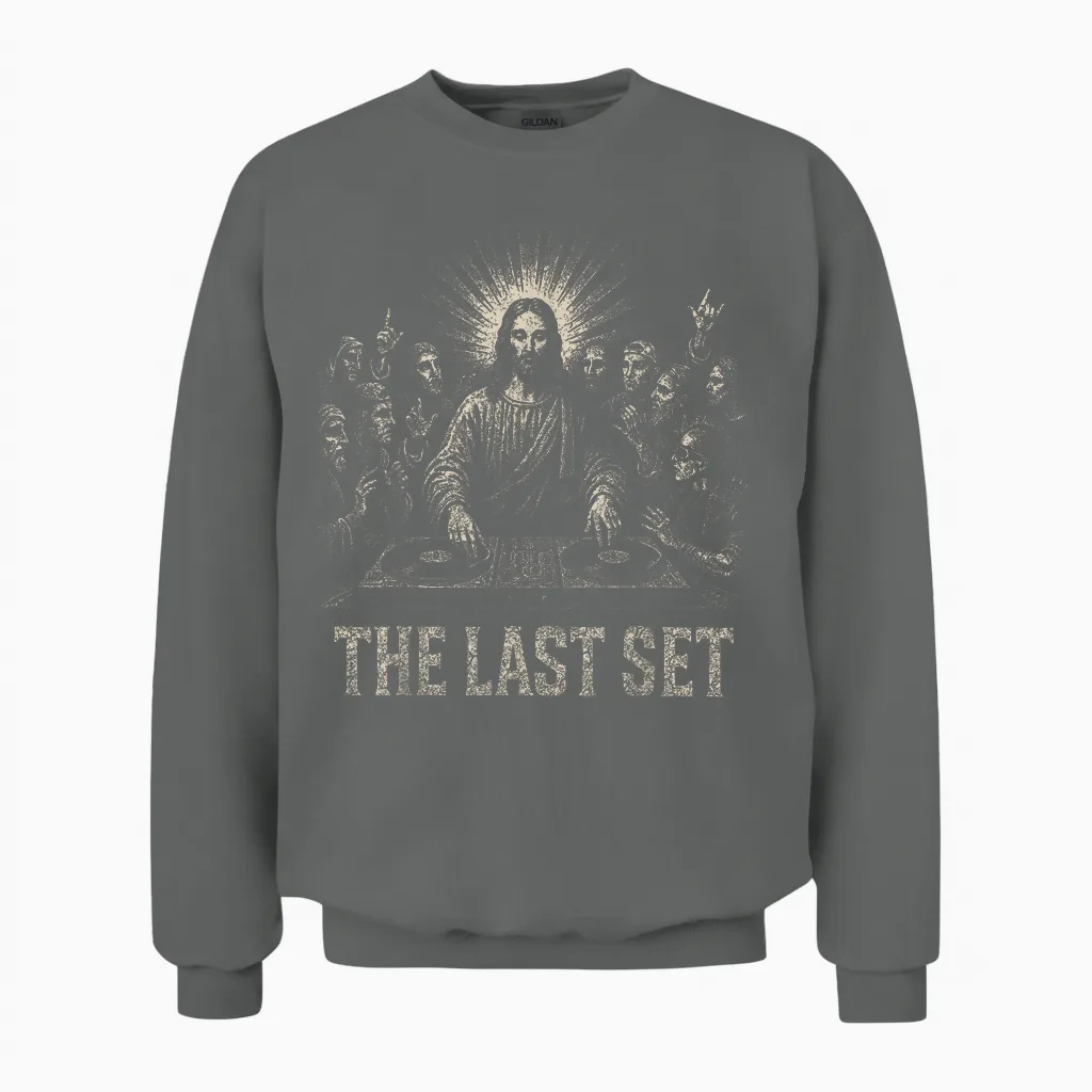 Techno House Electro Minimal Goa Psy Trance Acid Rave Dnb Unisex Sweatshirt in Graphite Heather