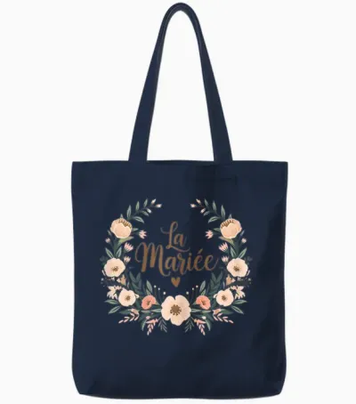 Women's Evjf Custom Team Bride Team Bride Witness Wedding T-Shirt, Black, S Tote Bags - Navy