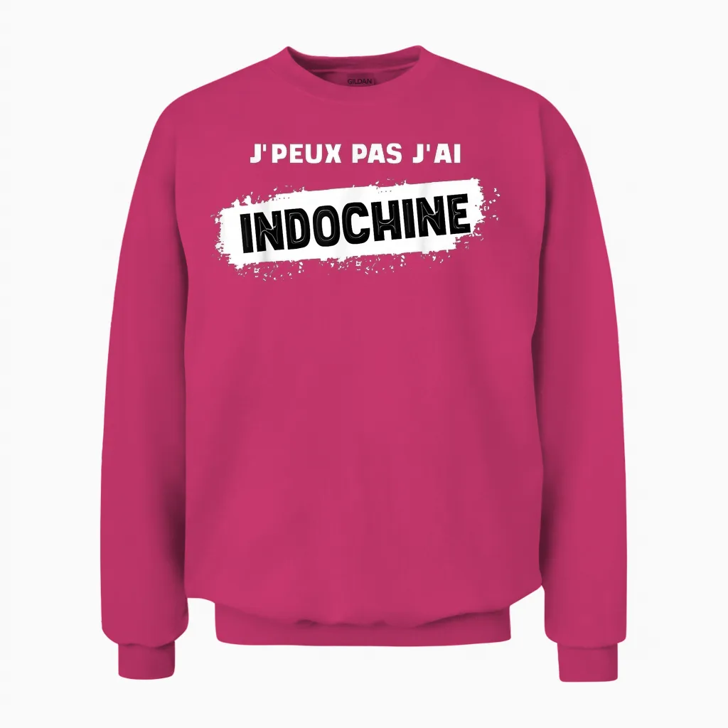 Je Peux Pas J'ai Indochine Men's Women's Child T-Shirt, Black, S Unisex Sweatshirt in Heliconia