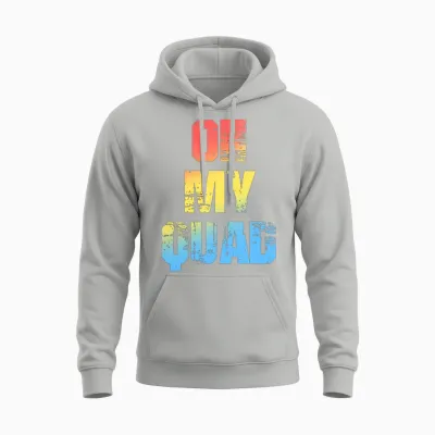 Oh My Quad Atv Slogan for Quad Bike Riders Unisex Hoodie - Ash