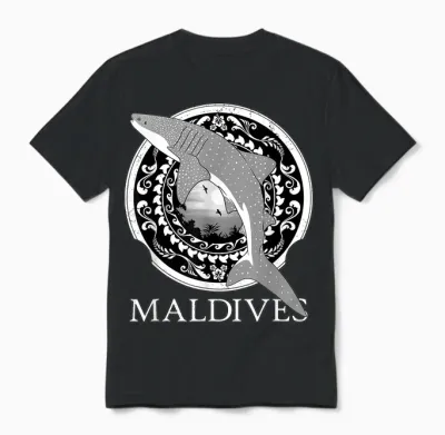 Walhai Republik Der Malediven Unisex T-Shirt - Black