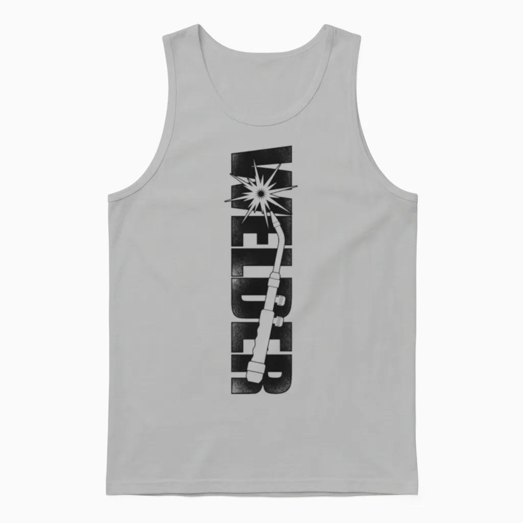 Welder Welding Vintage Welder Unisex Tank Top in Ash