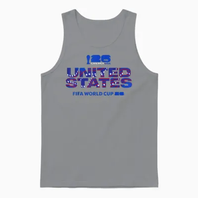 Coupe Du Monde De La Fifa 26 Usa Hôte Stars and Stripes Unisex Tank Top - Sport Grey