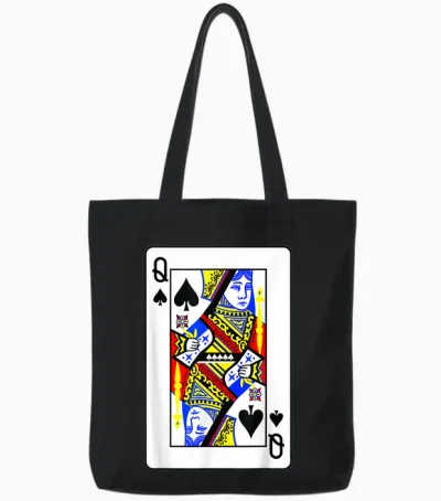 Pik-Women's Poker Card Games Playing Cards Black Jack T-Shirt, Black Tote Bags - Black
