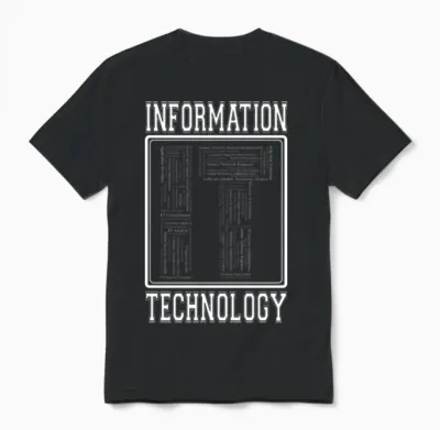 Information Technology Clothing Unisex T-Shirt - Black