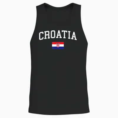 Kroatische Flagge Herren Damen Kinder Kroatien Unisex Tank Top - Black
