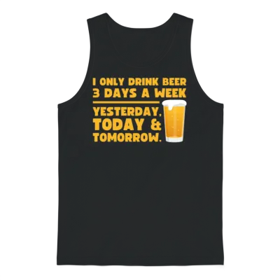 Funny Beer Unisex Tank Top - Black