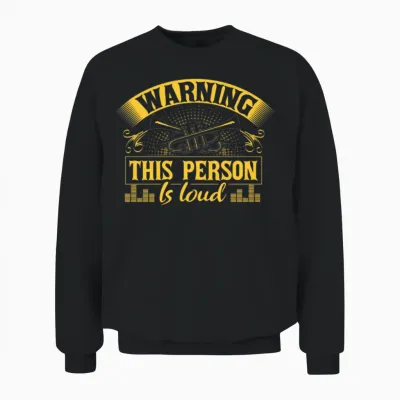 Trumpet Player Concert Unisex Sweatshirt - Black