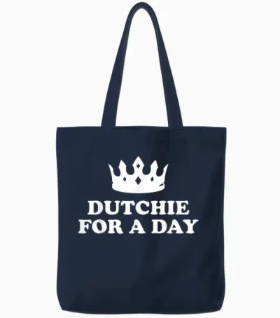 Niederländischer Königstag Koningsdag Lustig Holland Tote Bags - Navy