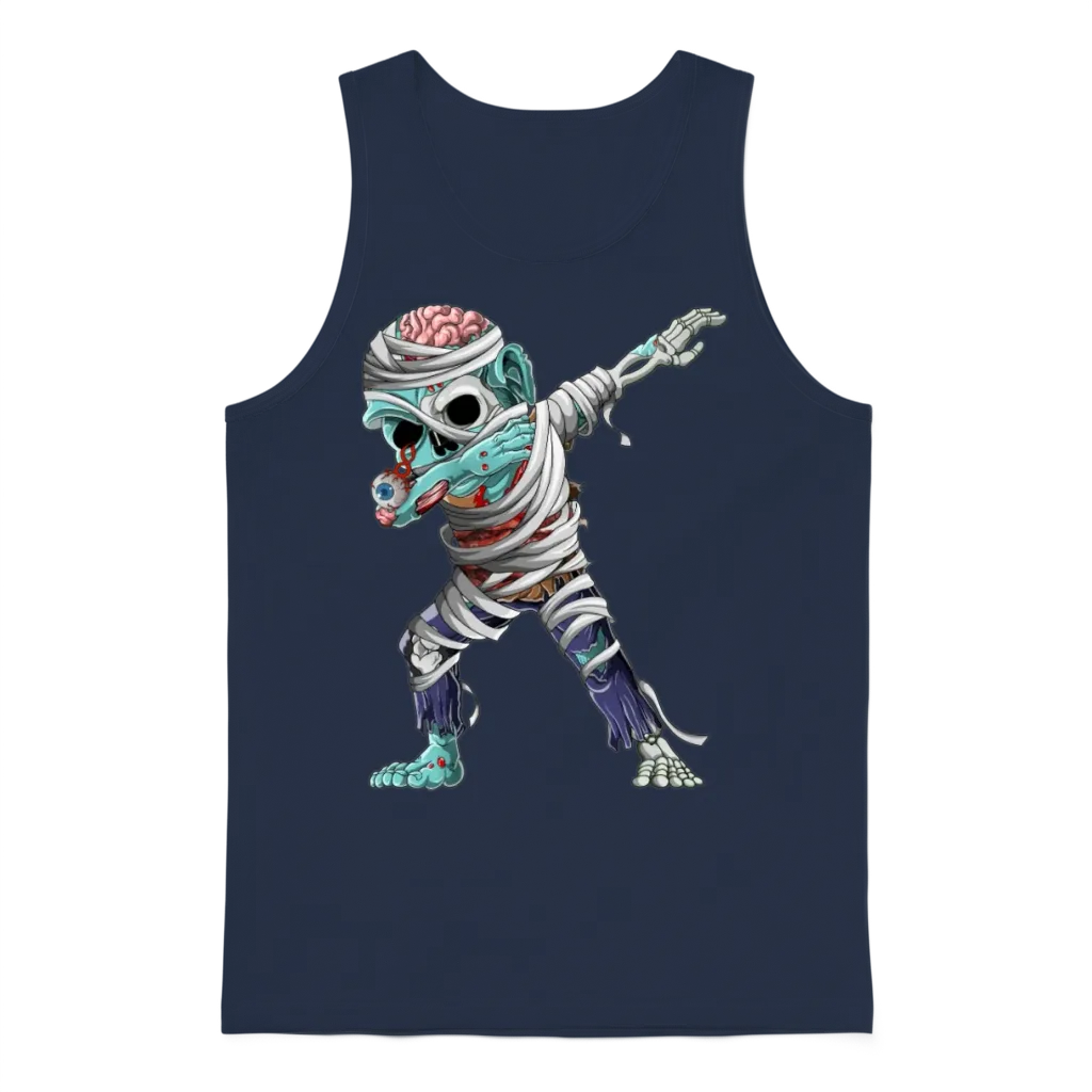 Dabbing Mummy Zombie Halloween Costume Zombie Dab Unisex Tank Top - Navy
