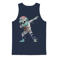 Dabbing Mummy Zombie Halloween Costume Zombie Dab Unisex Tank Top - Navy – 1